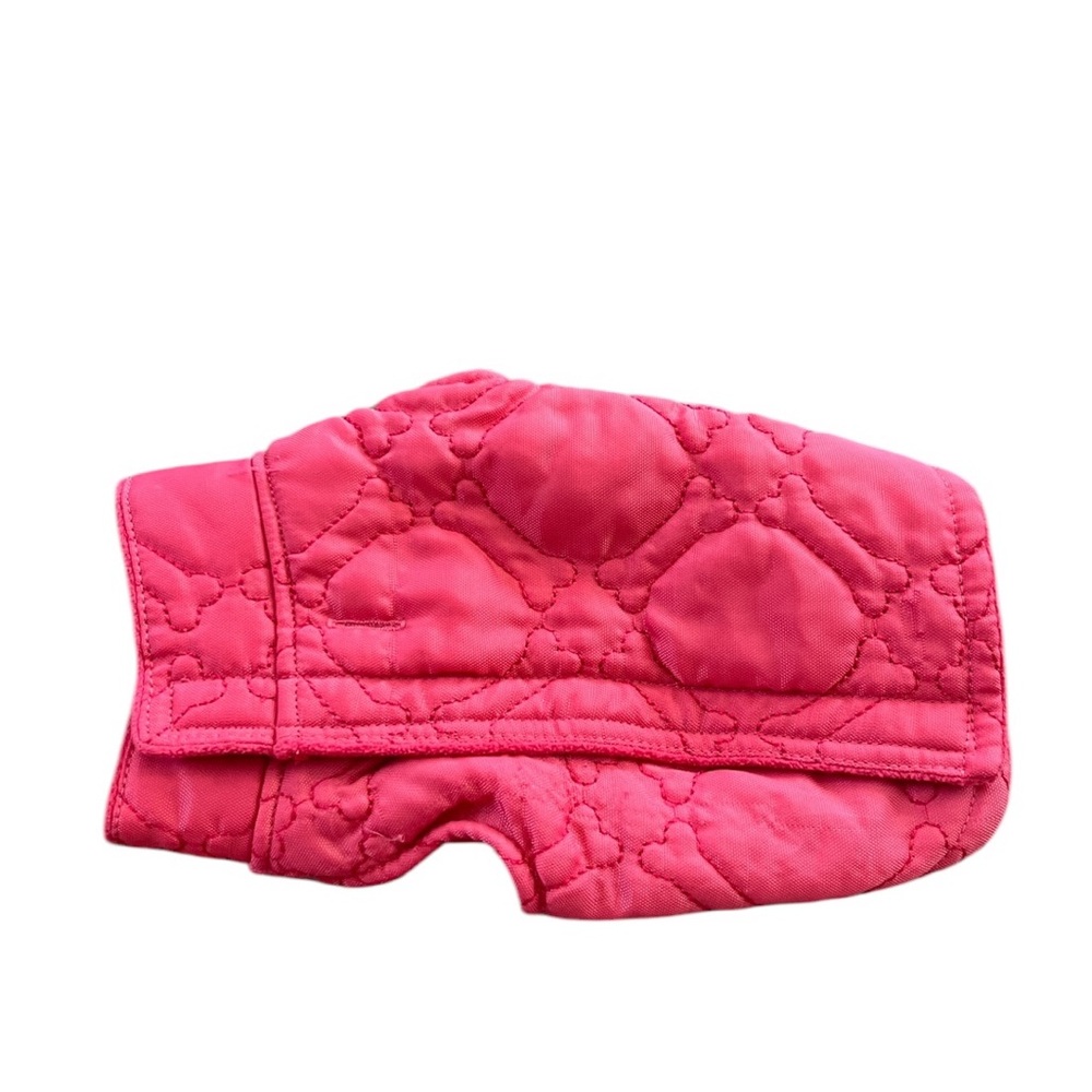 Martha Stewart Pets Quilted Pink Dog Jacket Fleece Lined Size Small
